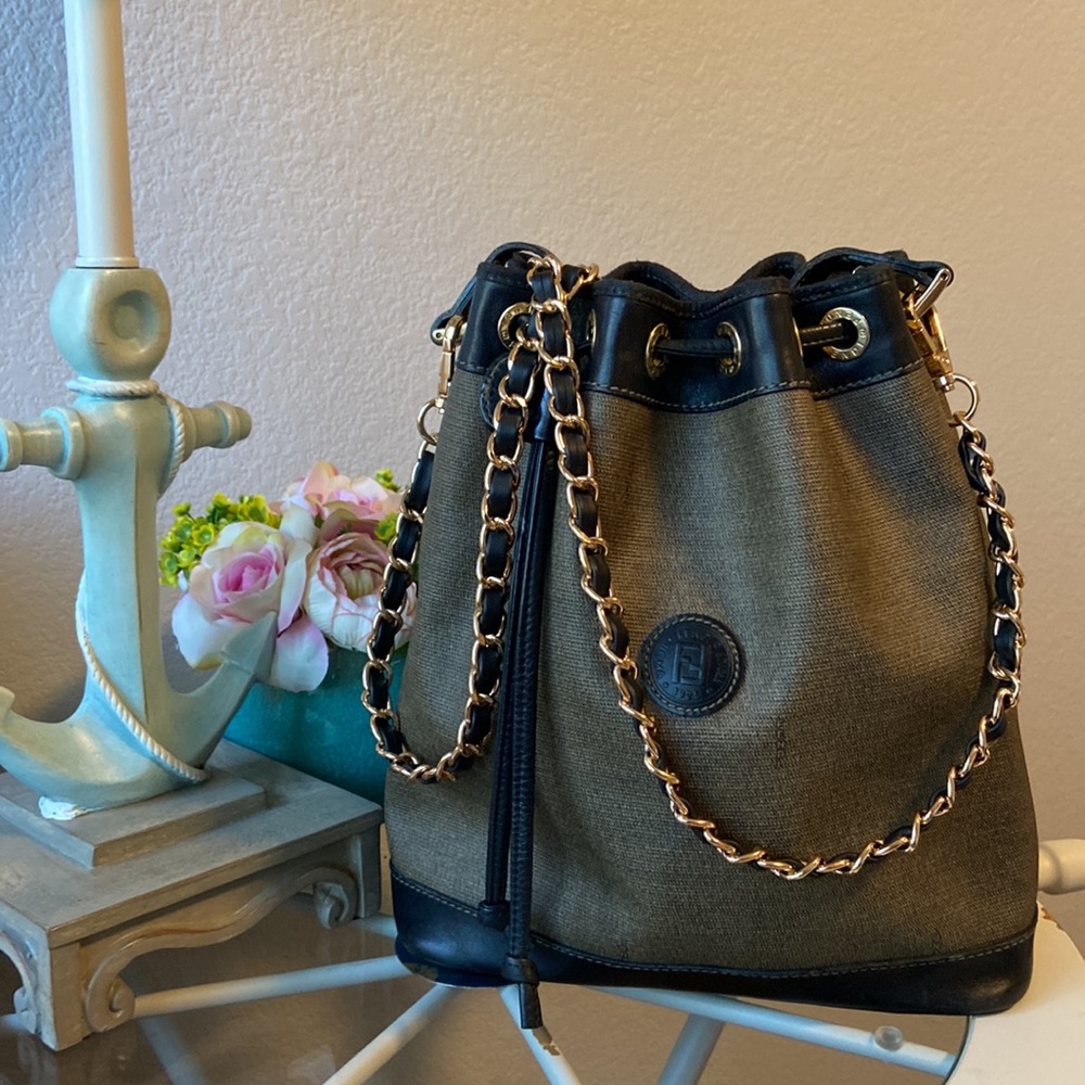 Authentic Fendi Bucket Shoulder Crossbody bag